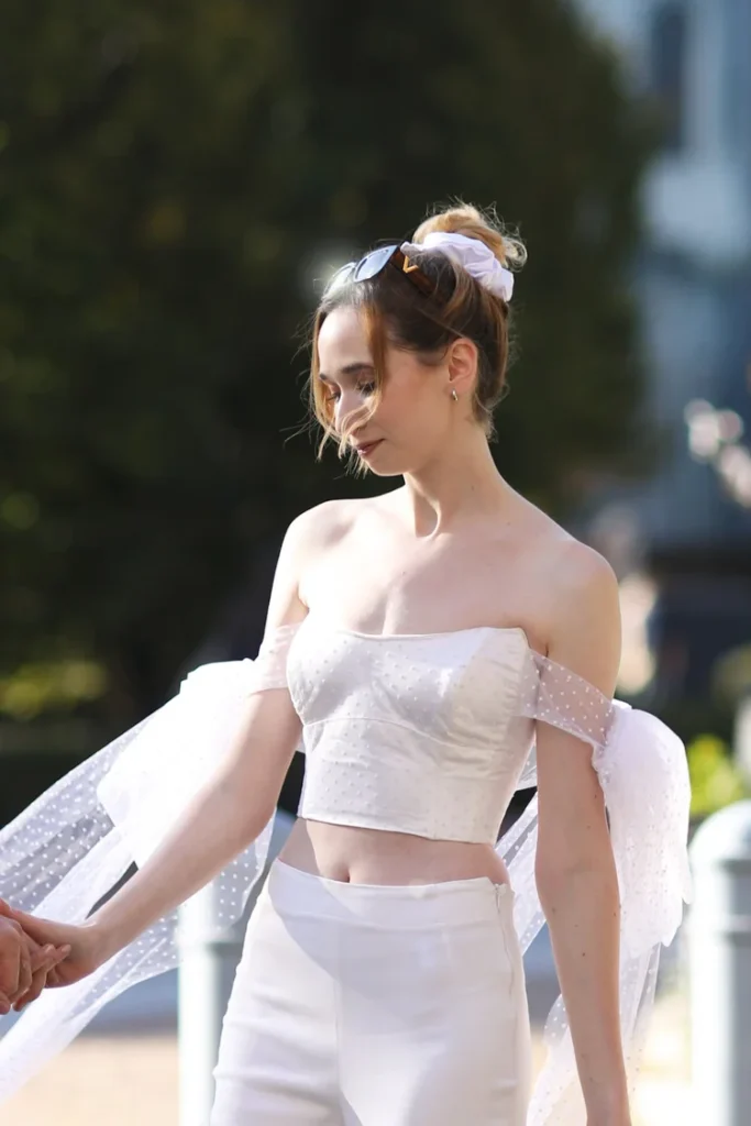Image of a white scrunchie