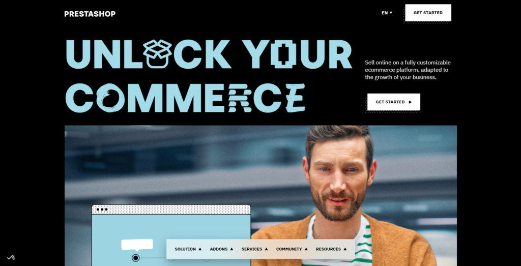 PrestaShop interface