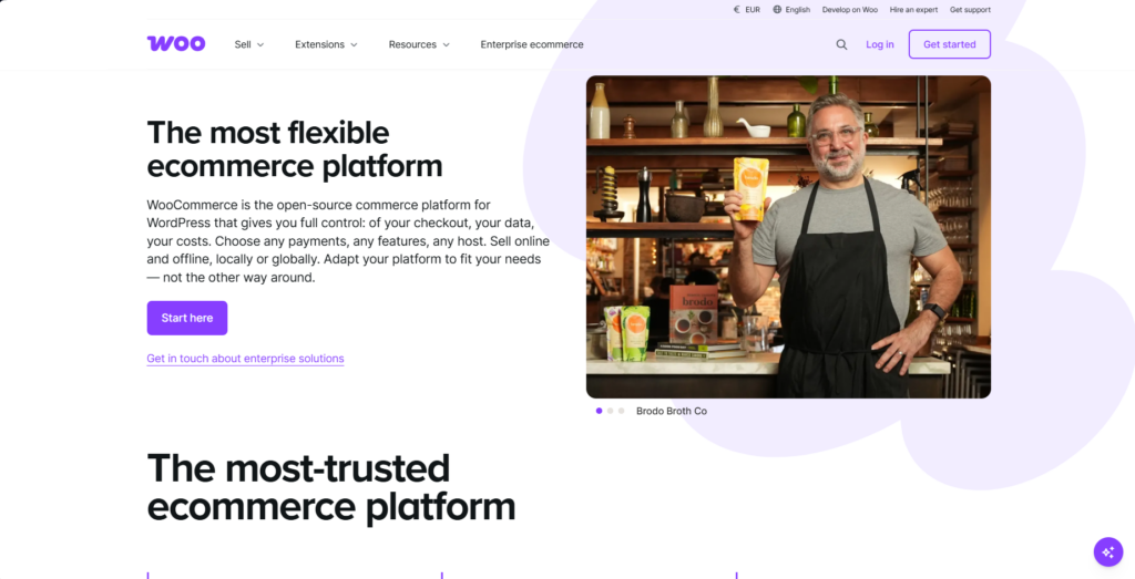 WooCommerce interface