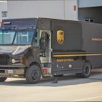 An image of a UPS delivery vehicle