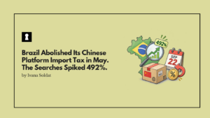 Brazil Abolished Its Chinese Platform Import Tax in May. The Searches Spiked 492%. The Tax Might Come Back on September 22.