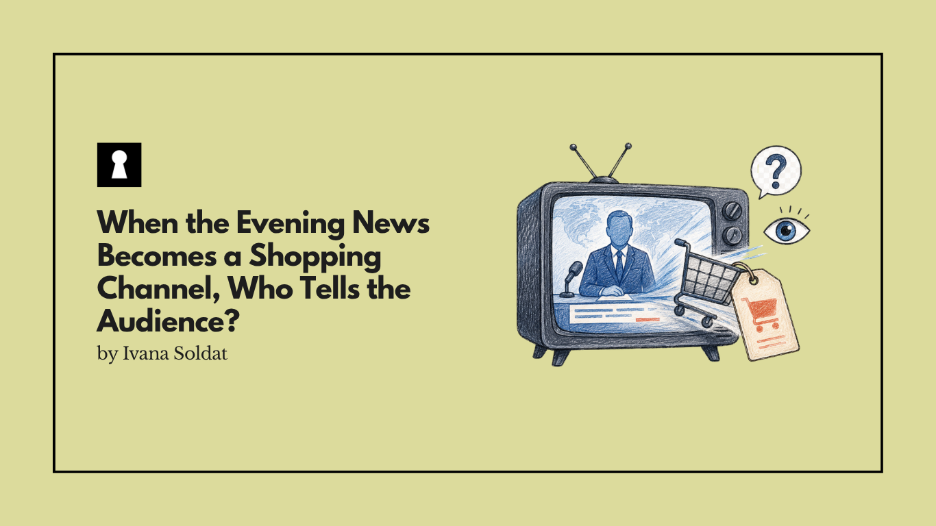 When the Evening News Becomes a Shopping Channel, Who Tells the Audience?