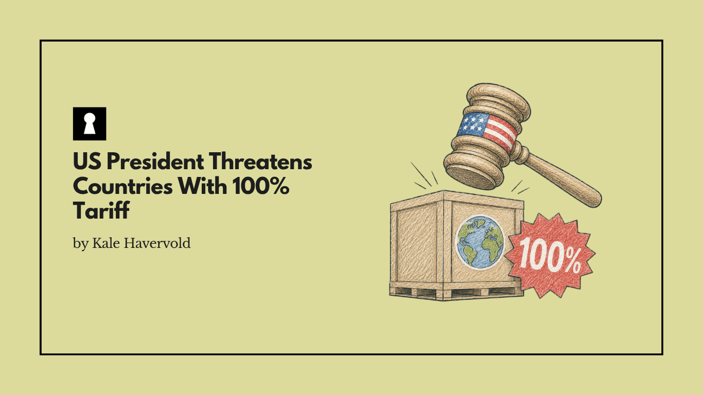 US President Threatens Countries With 100% Tariff