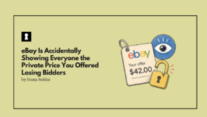 eBay Is Accidentally Showing Everyone the Private Price You Offered Losing Bidders