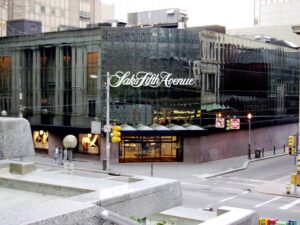 A picture of a Saks store