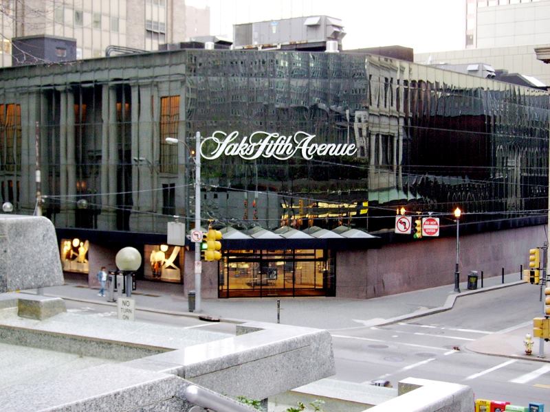 A picture of a Saks store