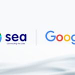 The Sea and Google logos next to one another