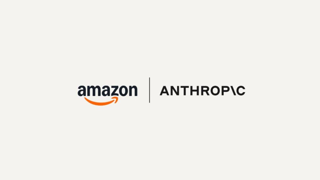 An image of the Amazon and Anthropic logos next to one another