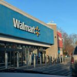 An image of the front of the Walmart store