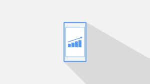 A bar graph showing growth, as each bar is taller than the last.