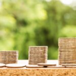 Stacks of coins that each get taller than the previous one.