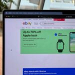 An image of eBay on a laptop screen