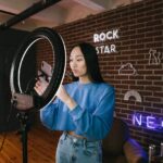 An image of a content creator shooting a video