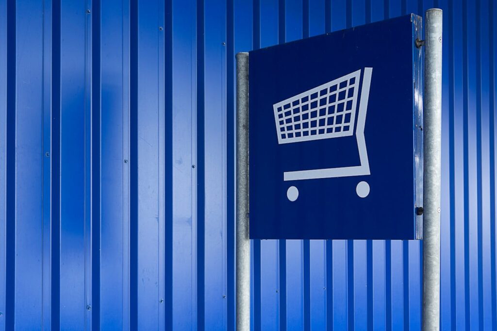 An image of a shopping cart being controlled by an AI