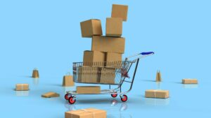 An image of a shopping cart representing google's new operations